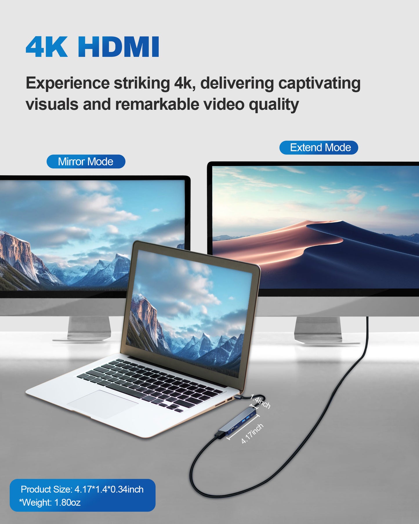 Atzeste 7 in 1 USB C Hub, USB C Adapter with 4K HDMI, 100W PD, 3 5Gbps Data Ports(1 USB-C & 2 USB 3.0), TF/SD Card Reader, USB Hub for Laptop, MacBook Pro/Air/Mac/Dell/HP/ASUS/Acer/Steam Deck