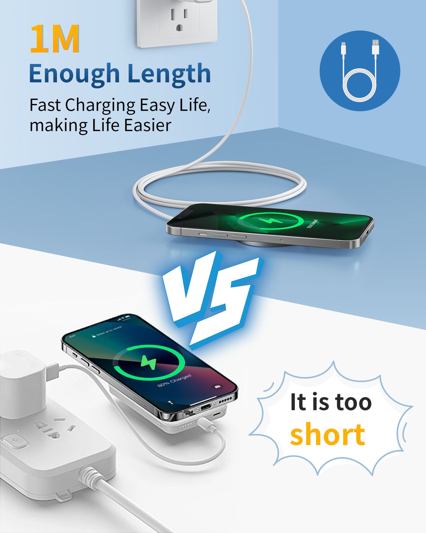 Magnetic Wireless Charger 2 Pack, 15W Fast MagSafe Charging Pad Compatible with for iPhone 17/16/15/14/13/12 Series & AirPods, Magnetic Wireless Charging Pads with LED Indicator, Black