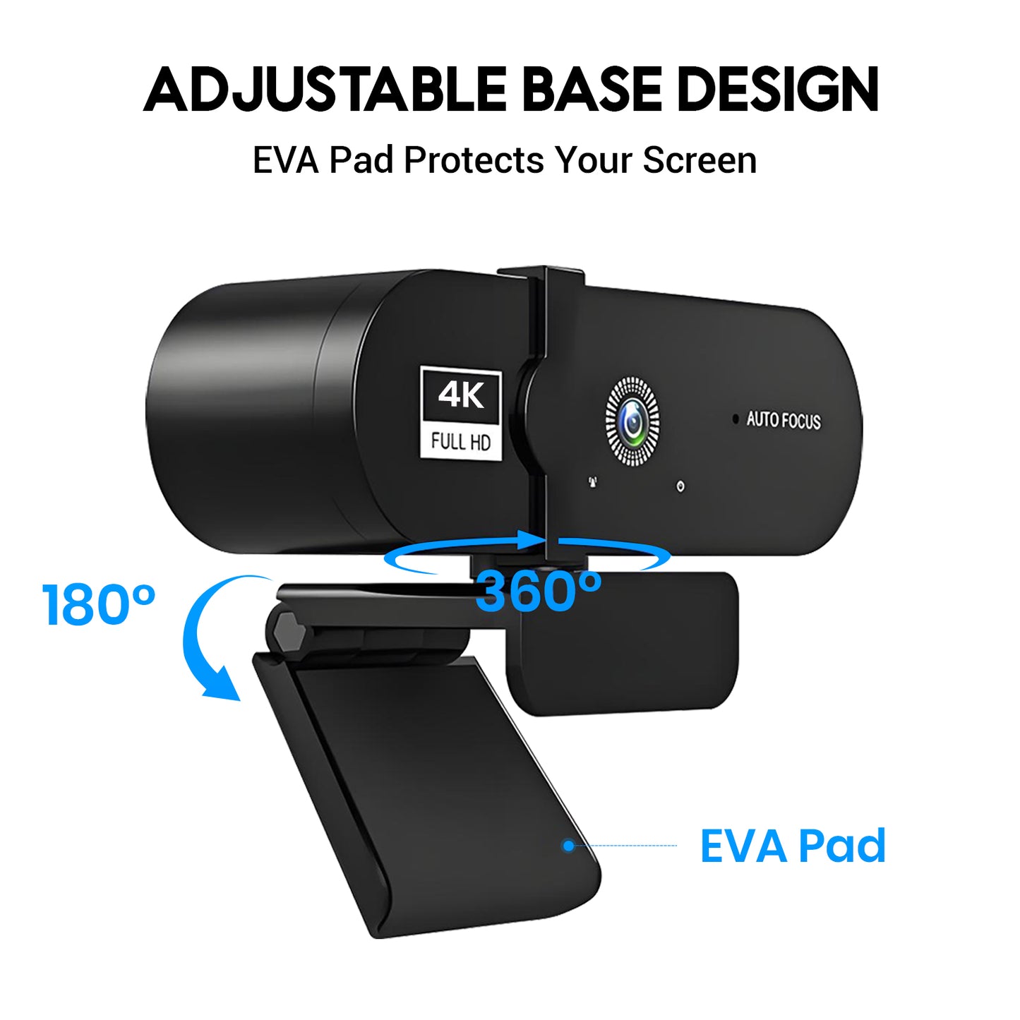 Atzeste Webcam 4K HD USB Autofocus PC Webcam with Mics for Xbox Ps5 Laptop Computer Gaming Webcam