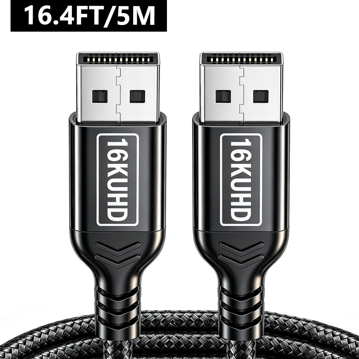 Atzeste 16.4FT DisplayPort 2.1 Cable, 16K@60Hz Ultra High Speed DP Cable, 80Gbps, 8K@60Hz 4K@240Hz Support, HDR DSC G-Sync FreeSync Compatible with PC, Gaming Monitor, RTX Graphics Cards
