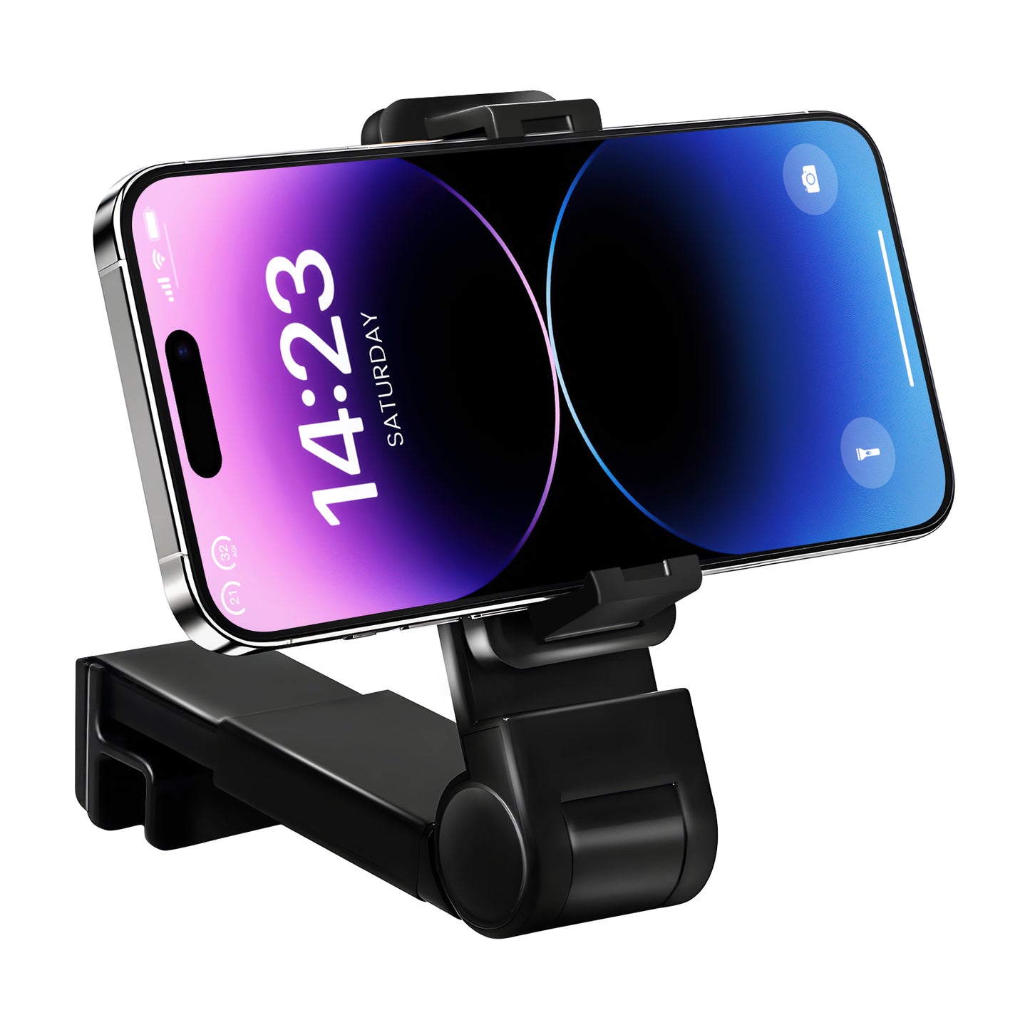 Atzeste Airplane Phone Holder Mount, Multi-Directional 360° Adjustable & Foldable Travel Essentials, Universal Hands-Free Phone Stand, Compact Airplane Travel Accessory for Flying