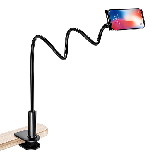 Atzeste Gooseneck Phone Holder for Bed, 39inch Lazy Phone Stand Flexible 360° Adjustable Long Arm Phone Mount for Desk/Bedroom/Kitchen, for 4.0-6.7'' Cellphone
