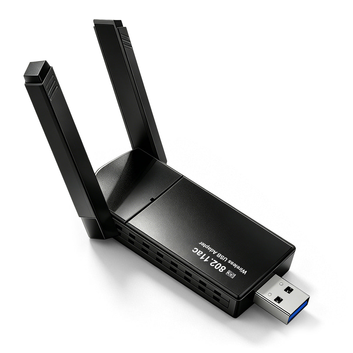 Atzeste AC1300 USB WiFi Adapter for PC, 1300Mbps Dual 5Dbi Antennas 5G/2.4G Wireless Network Adapter, MU-MIMO WiFi Dongle, for Desktop PC Laptop Windows 11/10/8.1/7/XP