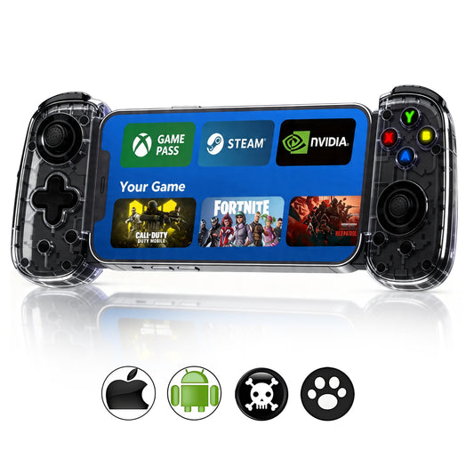 Atzeste Wireless Mobile Gaming Controller for iPhone 17/16/15 & Android/Switch/PC, Phone Game Controller with Hall Joysticks, Turbo, Support Game Pass/Steam Link/Cloud Gaming(USB-C)