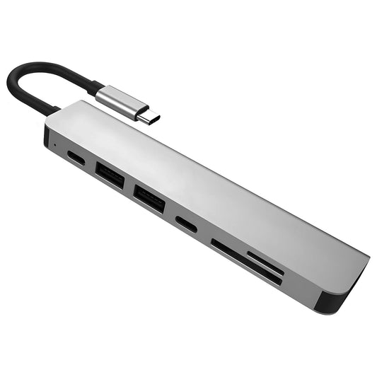 Atzeste 7 in 1 USB C Hub, USB C Adapter with 4K HDMI, 100W PD, 3 5Gbps Data Ports(1 USB-C & 2 USB 3.0), TF/SD Card Reader, USB Hub for Laptop, MacBook Pro/Air/Mac/Dell/HP/ASUS/Acer/Steam Deck