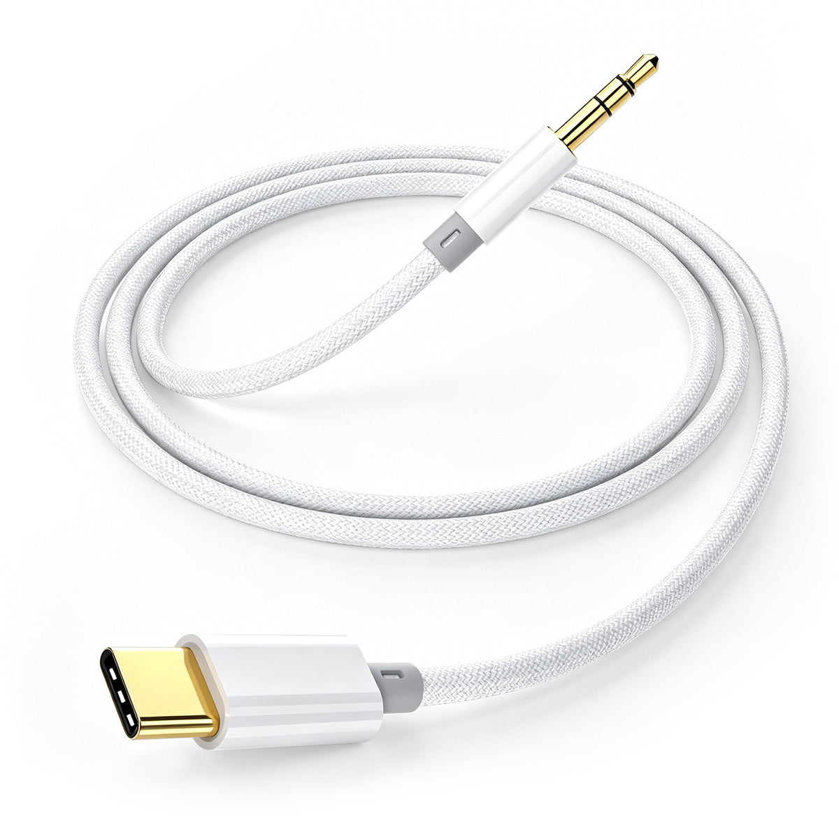 Atzeste 3.5mm AUX Audio Cable, HiFi Stereo Auxiliary Cord with Bluetrum Digital Audio Solution, Gold-Plated Connectors, Nylon Braided, Compatible with Car, Headphones, Speakers, Tablets, Smartphones