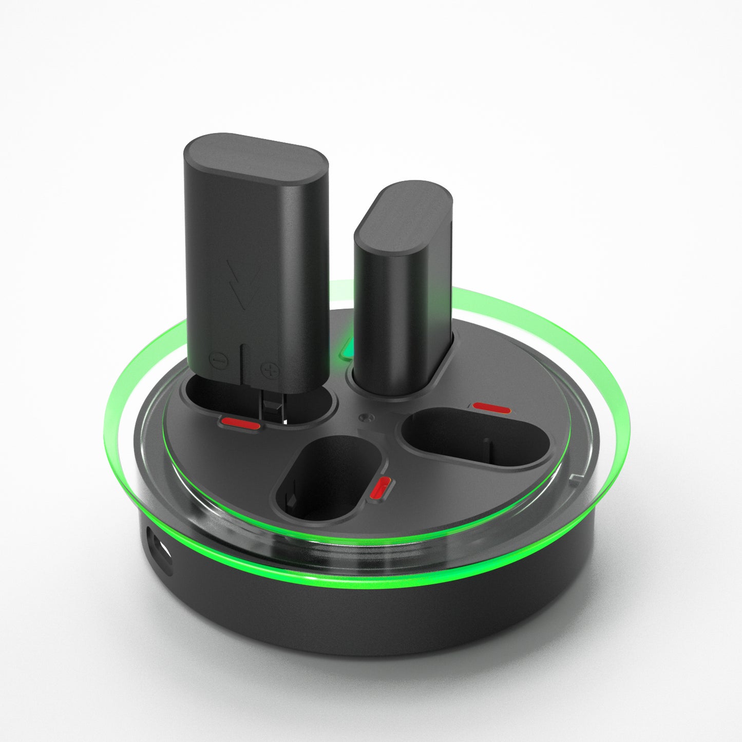 4*2600mAh Rechargeable Battery Pack with RGB Charging Dock – Compatible with Xbox Series X|S / Xbox One Controllers, Includes 4 Batteries & USB-C Cable