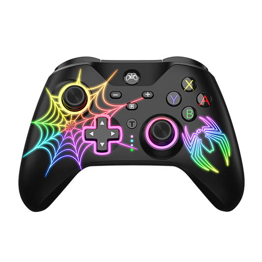 Wireless for Switch Controller, RGB Backlight, Turbo, Motion Control, Dual Vibration, Programmable Back Buttons, Spider