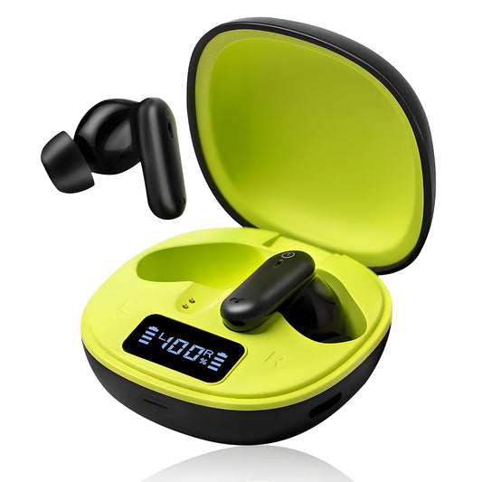 Wireless Earbuds Bluetooth 5.4, 60H Playtime Stereo Deep Bass with Power Display Charging Case, ANC Noise Cancelling, 4 Mics ENC Clear Calls, IPX4 Waterproof, Touch Control, In-Ear Headphones for Workout/Running