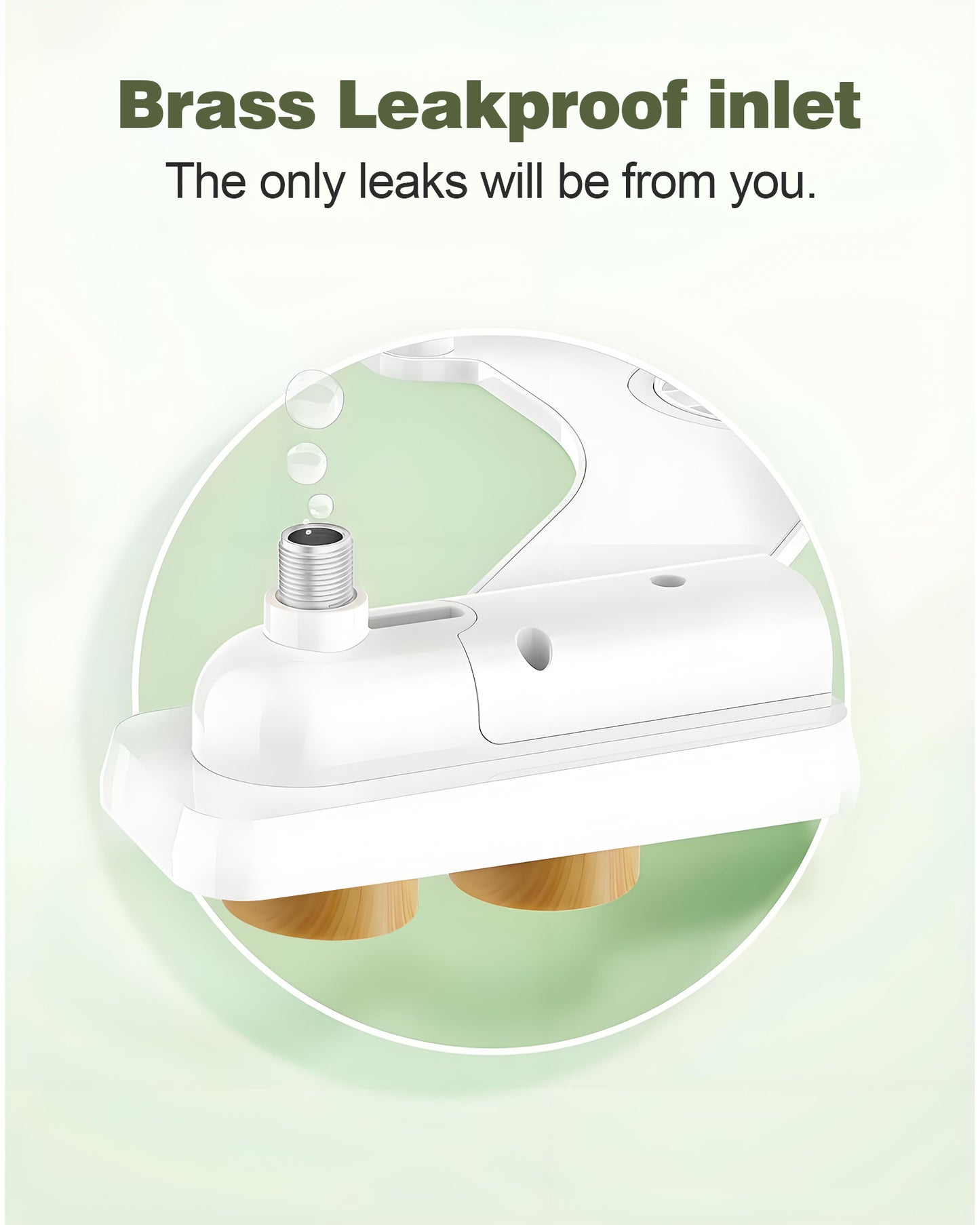 Atzeste Ultra-Slim Bidet, Bidet Attachment for Toilet Seat, Non-Electric Dual Nozzle, Rear & Feminine Wash, Self-Cleaning Spray, Bamboo