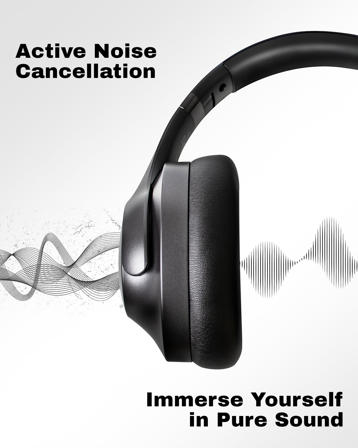 Atzetse Wireless Over-Ear Headphones, Bluetooth 5.4 Headphones with Active Noise Cancelling, Deep Bass, 50H Playtime, HiFi Stereo, Cordless Foldable Gaming Headphones for Music/PC/Phone/Travel