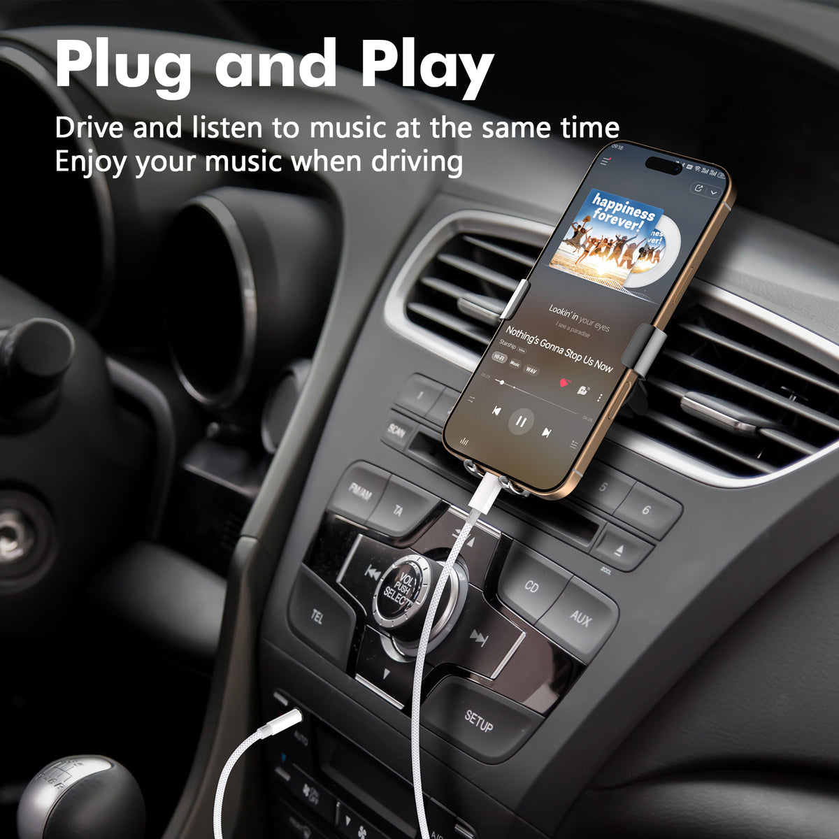 Atzeste 3.5mm AUX Audio Cable, HiFi Stereo Auxiliary Cord with Bluetrum Digital Audio Solution, Gold-Plated Connectors, Nylon Braided, Compatible with Car, Headphones, Speakers, Tablets, Smartphones